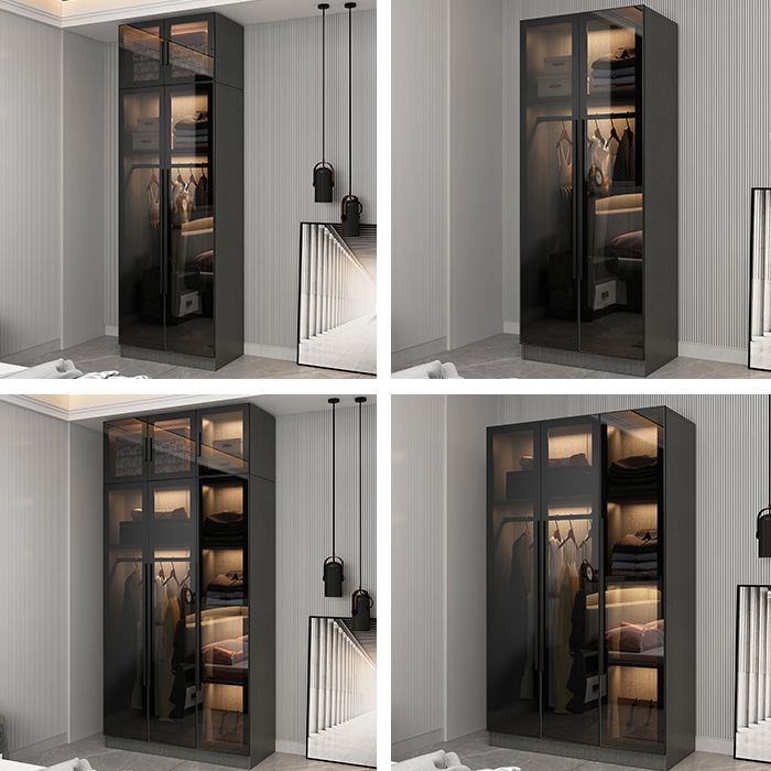 Armadio di armadio nero armadio per armadio per la casa contemporanea