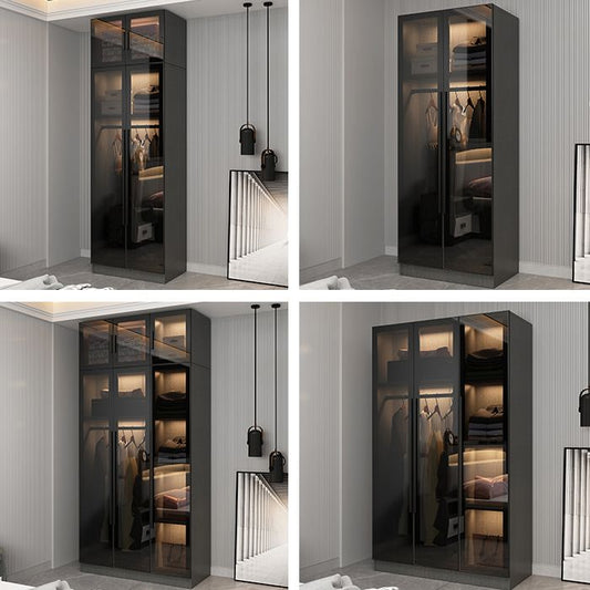 Armadio di armadio nero armadio per armadio per la casa contemporanea