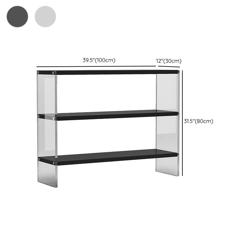 Rectangle Shape Contemporary Console Table Black/White Console Sofa Table Clearhalo 'Console Tables' 'console_tables' 'Entry & Mudroom Furniture' 'furn' 'furn_console_tables' 'Furniture' 1200x1200_018fd22f-feb3-4f94-b34a-4636033106be