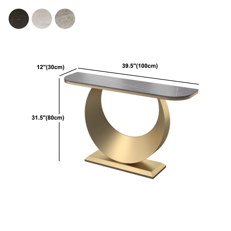 Tavolo da console astratto di ardesia/metallo glam di metallo per Hall