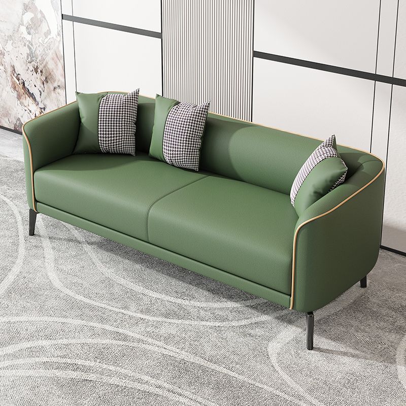 Sofá de brazo de esmoquin de cuero moderno de 25.6 "H para sala de estar para sala de estar