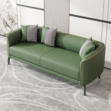 Sofá de brazo de esmoquin de cuero moderno de 25.6 "H para sala de estar para sala de estar