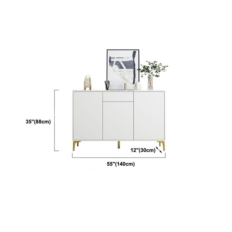 Glam Style Sideboard White Wooden Buffet Stand for Dining Room Clearhalo 'buffet_sideboard' 'Buffets & Sideboards' 'furn' 'furn_buffet_sideboard' 'Furniture' 'Kitchen & Dining Furniture' 1200x1200_0192340c-d8c2-475c-b58f-e8a4b6333c0b
