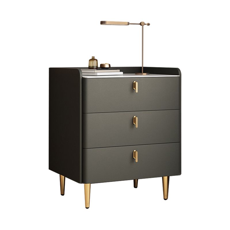 Table de nuit à table de nuit contemporaine avec 3 tiroirs