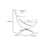 Genuine Leather Accent Chair Modern Lounge Chair for Living Room