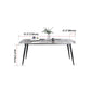 Sintered Stone Dining Table Simplicity Style 4 Legs Carbon Steel Base Rectangle Table for Home Clearhalo ' dining_table' 'Dining Tables & Seating' 'Dining Tables' 'furn' 'furn_dining_table' 'Furniture' 'furniture_dining_table' 'Kitchen & Dining Furniture' 'kitchen&dining_furn' 'kitchen' 'kitchen_dining_table' 1200x1200_01966124-882f-4731-b438-99355f18165d