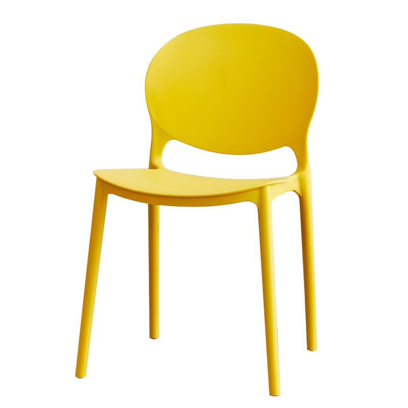 Modern Plastic Chair Kitchen Open Back Dining Side Furniture in Matte Finish Clearhalo 'Dining Chairs' 'Dining Tables & Seating' 'dining_chair' 'furn' 'furn_dining_chair' 'Furniture' 'Kitchen & Dining Furniture' 1200x1200_0196fc0c-fe21-4520-b051-64fb92d0fcdd