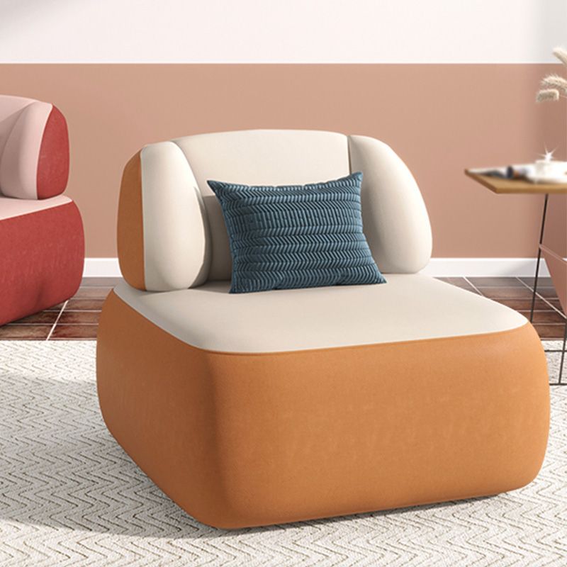 Vaste rug armloos met stoffen stoel stof slaapkamer lapwerk accentstoel