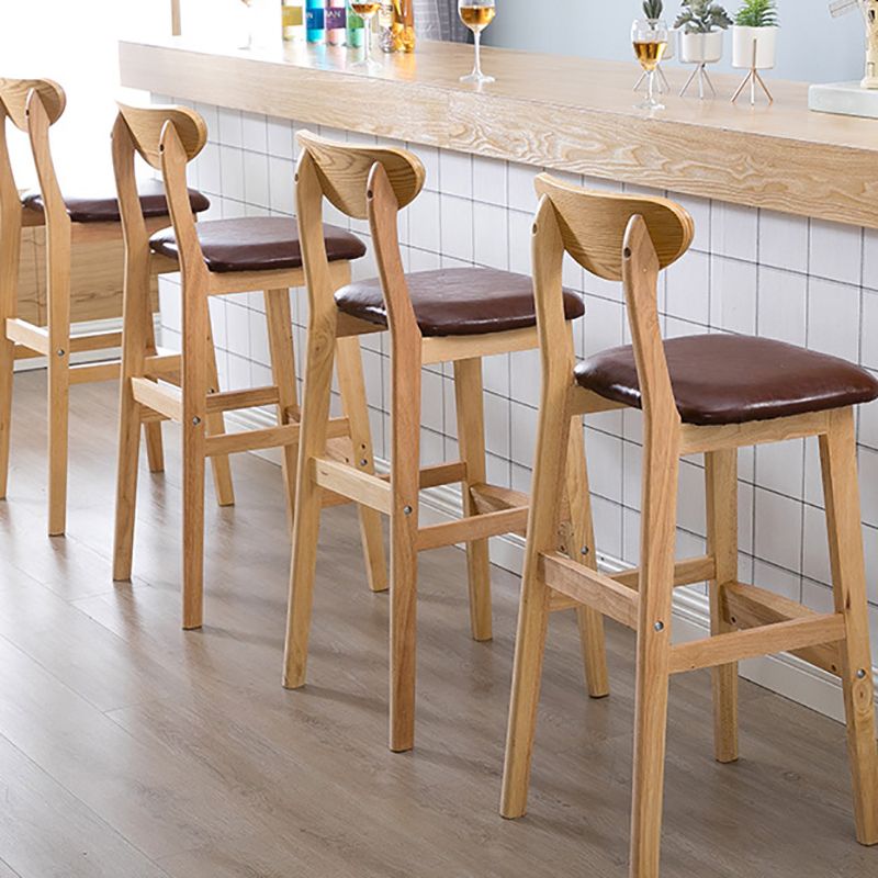 Contemporary Dessert Shop Stool Matte Finish Upholstered Bar Stools Clearhalo 'Bar Furniture' 'Bar Stools' 'bar_stools' 'furn' 'furn_bar_stools' 'Furniture' 'Kitchen & Dining Furniture' 1200x1200_0197a5f1-ff52-430a-84b0-3f47037ec182