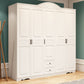 White Engineered Wood Wardrobe Armoire Hinged Wardrobe Closet