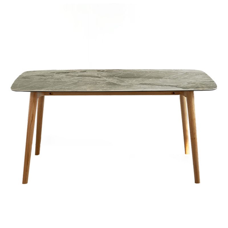 Solid Wood Mid-Century Modern Table Rectangle Sintered Stone Top Table with 4 Legs Clearhalo ' dining_table' 'Dining Tables & Seating' 'Dining Tables' 'furn' 'furn_dining_table' 'Furniture' 'furniture_dining_table' 'Kitchen & Dining Furniture' 'kitchen&dining_furn' 'kitchen' 'kitchen_dining_table' 1200x1200_019b2513-b70e-442e-8446-f008a76fcd8a