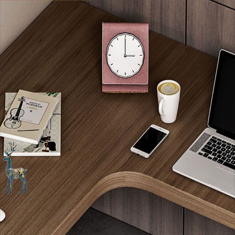 Escritorio de escritura de madera maciza contemporánea de 30 "altura escritorio de oficina en forma de L de altura