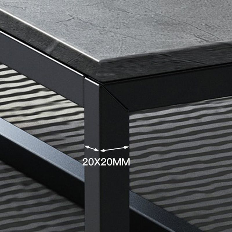 Trestle Type/frame Base Rectangular Slate Table Board Glam Style Coffee Table Clearhalo 'Coffee & Accent Tables' 'Coffee Tables' 'coffee_tables' 'furn' 'furn_coffee_tables' 'Furniture' 'Living Room Furniture' 1200x1200_019ed6b5-d0fb-49eb-9d25-41be0c50c181