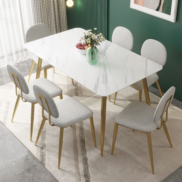 Luxury Style Sintered Stone Dining Table 4 Legs Base Rectangle Table for Home Clearhalo ' dining_table' 'Dining Tables & Seating' 'Dining Tables' 'furn' 'furn_dining_table' 'Furniture' 'furniture_dining_table' 'Kitchen & Dining Furniture' 'kitchen&dining_furn' 'kitchen' 'kitchen_dining_table' 1200x1200_019f88a0-b17a-40e7-a43a-a080649018ae