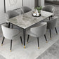 Glam Gray Sintered Stone Dining Table Set 1/4/5/7 Pieces Dining Set Clearhalo 'Dining Room Sets' 'Dining Tables & Seating' 'dining_room_set' 'furn' 'furn_dining_room_set' 'Furniture' 'furniture_dining_room_set' 'Kitchen & Dining Furniture' 1200x1200_01a08579-ca83-4e56-8a95-2c4ba96f2c40