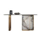 14 inch Wide Glam Accent Table Rectangle Stone Console Table for Hall