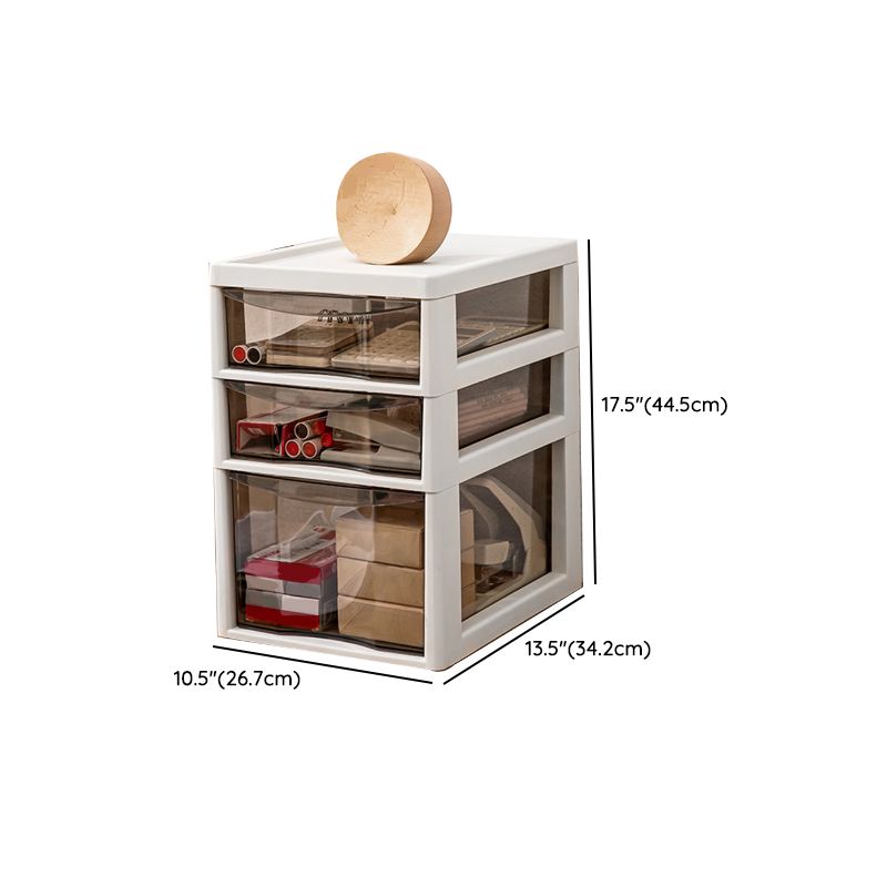 Mobile moderno di archiviazione verticale cassetti di plastica trasparente