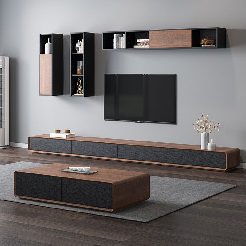 Contemporary 15.75-inch D TV Console Wooden TV Stand for TVs with Drawers Clearhalo 'furn' 'furn_tv_stands_entertainment_centers' 'Furniture' 'Living Room Furniture' 'TV Stands & Entertainment Centers' 'TV Stands & Media Storage Furniture' 'tv_stands_entertainment_centers' 1200x1200_01a23bc2-1d12-4e47-8d50-eabd42e3fea2