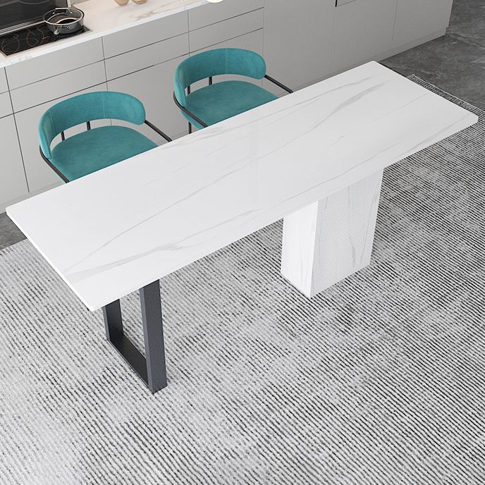 Industrial 1/2/3 Pieces Sintered Stone Bar Table Set Rectangular Counter Set Clearhalo 'Bar Furniture' 'furn' 'furn_home_bar_bar_sets' 'Furniture' 'Home Bars & Bar Sets' 'home_bar_bar_sets' 'Kitchen & Dining Furniture' 1200x1200_01a24553-ed6a-4050-a247-f4f01950a7ab