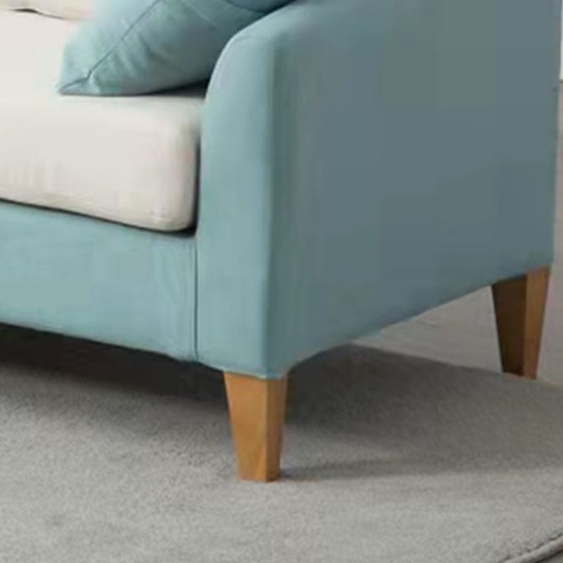 Loose Back Square Arm Sofa Nordic 24.4" D Slipcovered Loveseat Clearhalo 'furn' 'furn_sofas' 'Furniture' 'furniture_sofas' 'kitchen' 'kitchen_sofas' 'Living Room Furniture' 'Sofa' 'sofas' 1200x1200_01a2954d-b19a-42d7-adc9-a3059d85a6d3