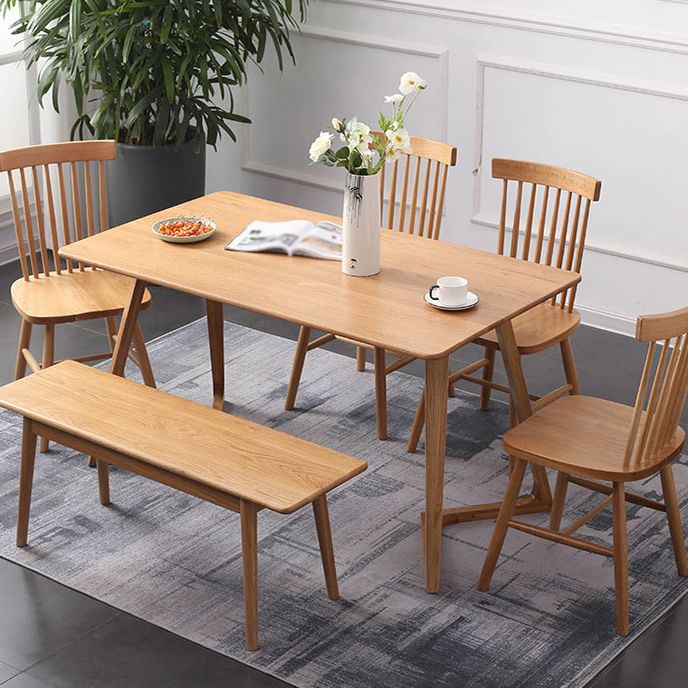 Rectangle White Oak Solid Wood Table Modern Dining Table Double Pedestal for Restaurant Clearhalo ' dining_table' 'Dining Tables & Seating' 'Dining Tables' 'furn' 'furn_dining_table' 'Furniture' 'furniture_dining_table' 'Kitchen & Dining Furniture' 'kitchen&dining_furn' 'kitchen' 'kitchen_dining_table' 1200x1200_01a3d96c-bc19-4bdf-b213-7927132748a2