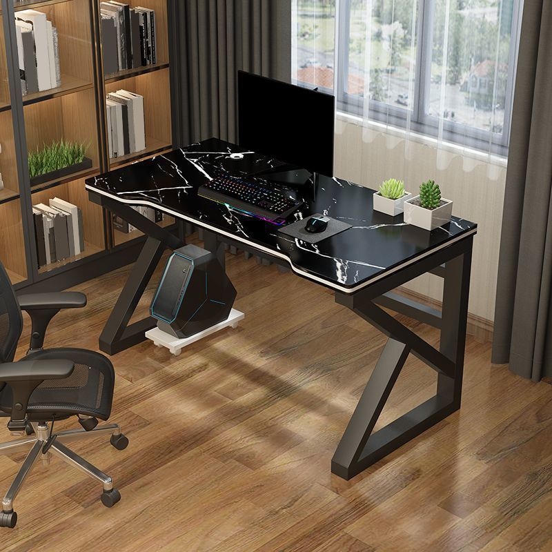 Bureau de jeu contemporain finition antique Bureau de bureau en bois avec jambes en métal