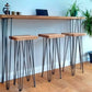 Brown and Light Brown Modern Style Bar Table Solid Wood and Iron Coffee Shop Bar Table Clearhalo 'Bar Furniture' 'Bar Tables' 'bar_tables' 'furn' 'furn_bar_tables' 'Furniture' 'furniture_bar_tables' 'Kitchen & Dining Furniture' 1200x1200_01a6971f-6b76-49f5-a224-be7020415d52
