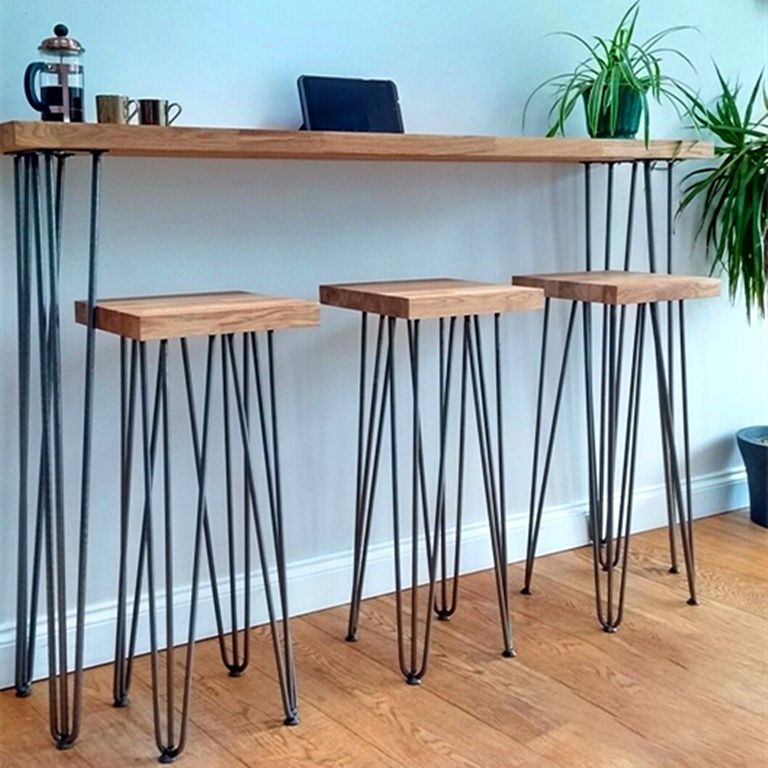 Brown and Light Brown Modern Style Bar Table Solid Wood and Iron Coffee Shop Bar Table Clearhalo 'Bar Furniture' 'Bar Tables' 'bar_tables' 'furn' 'furn_bar_tables' 'Furniture' 'furniture_bar_tables' 'Kitchen & Dining Furniture' 1200x1200_01a6971f-6b76-49f5-a224-be7020415d52