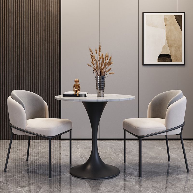 Modern Style Sintered Stone Dining Set Round 1/3/4/5 Pieces Dining Set for Home Use Clearhalo 'Dining Room Sets' 'Dining Tables & Seating' 'dining_room_set' 'furn' 'furn_dining_room_set' 'Furniture' 'Kitchen & Dining Furniture' 1200x1200_01a71eac-c9d6-49fa-a1a9-17fc60afb6c9