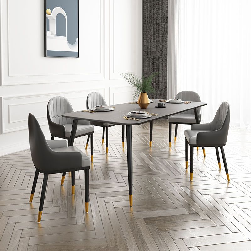 Sintered Stone Dining Table Traditional Luxury 4 Legs Dining Table Clearhalo 'Dining Tables & Seating' 'Dining Tables' 'dining_table' 'furn' 'furn_dining_table' 'Furniture' 'furniture_dining_table' 'Kitchen & Dining Furniture' 'kitchen' 'kitchen_dining_table' 1200x1200_01a847ae-deb7-4458-817e-6725582a5999
