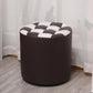 Contemporary Pouf Ottoman Faux Leather Upholstered Tufted Square Pattern Round Ottoman Clearhalo 'furn' 'furn_ottomans_poufs' 'Furniture' 'Living Room Furniture' 'Ottomans & Poufs' 'ottomans_poufs' 1200x1200_01a9354e-08c7-43ad-a4e7-9b59c5f42904
