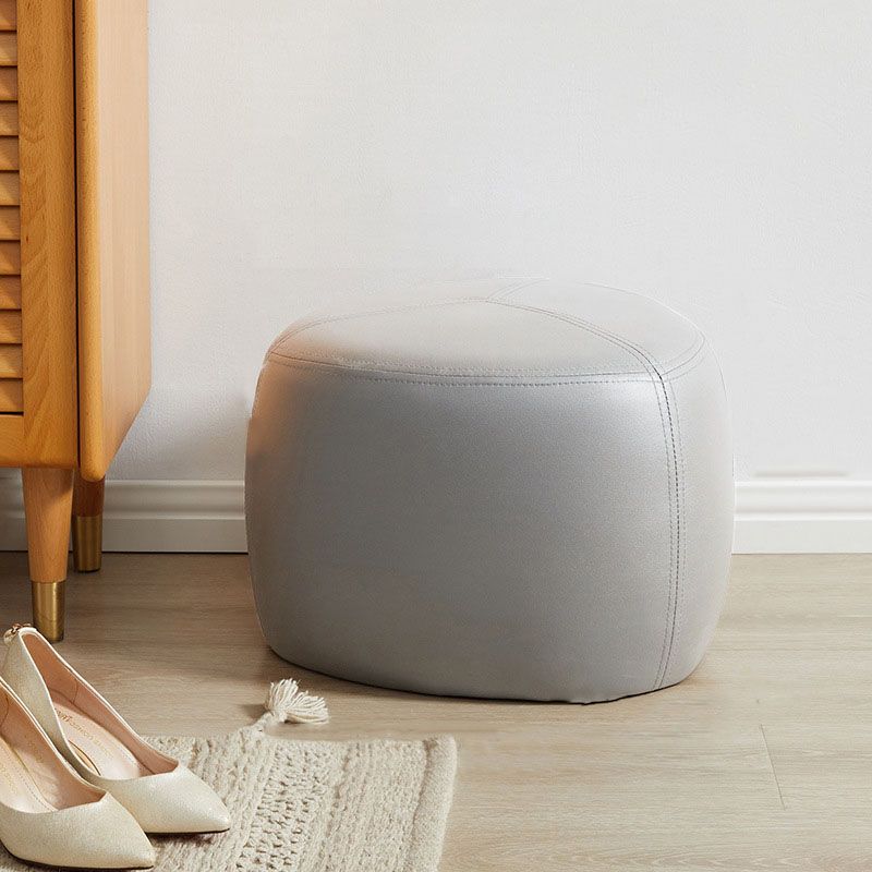 Modern Pouf Ottoman Faux Leather Upholstered Solid Color Triangle Shape Ottoman Clearhalo 'furn' 'furn_ottomans_poufs' 'Furniture' 'Living Room Furniture' 'Ottomans & Poufs' 'ottomans_poufs' 1200x1200_01aaa6c7-032a-411a-83fa-c1886bcf79c2