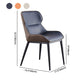 Contemporary Sloped Arm Chair Matte Finish Leather Curved Parsons Chair for Restaurant