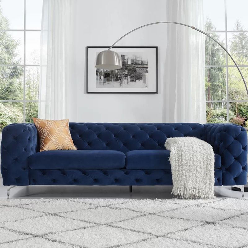 アパート用のタキシードアームを備えた現代の房状のバックソファ