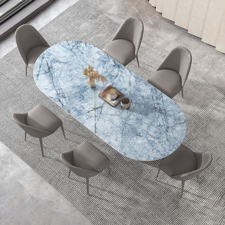 Contemporary 1/3/4/5/7 Pieces Dining Set Oval Shape Dining Room Table Set Clearhalo 'Dining Room Sets' 'Dining Tables & Seating' 'dining_room_set' 'furn' 'furn_dining_room_set' 'Furniture' 'furniture_dining_room_set' 'Kitchen & Dining Furniture' 'kitchen&dining_furn' 'kitchen' 1200x1200_01ad6771-06c9-4117-87fe-f0f342d313cf