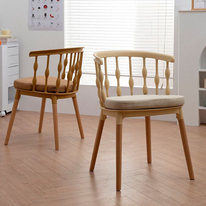 Scandinavian Beech Windsor Back Side Chair Candy Colors Wood Dining Chair (Set of 4) Clearhalo ' kitchen&dining_furn' 'Dining Chairs' 'Dining Tables & Seating' 'dining_chair' 'furn' 'furn_dining_chair' 'Furniture' 'furniture_dining_chair' 'Kitchen & Dining Furniture' 'kitchen' 1200x1200_01ae4b53-39fd-4c5c-a85f-06cc8d7c3452