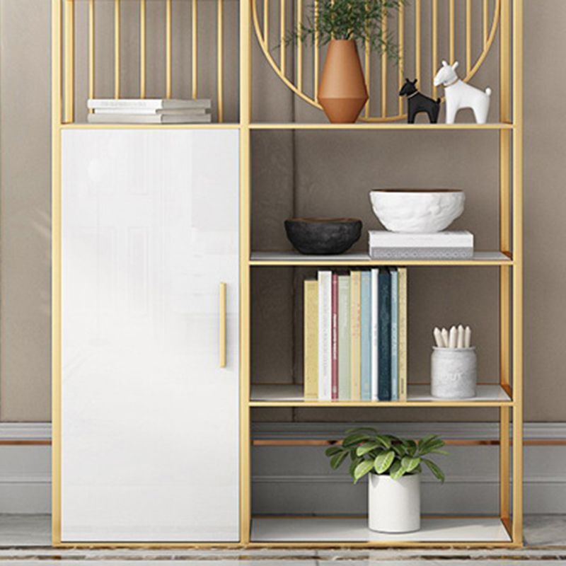 Glam Antique Finish Shelf Bookcase Etagere Bookshelf with Shelves Clearhalo 'Bookcases' 'furn' 'furn_bookcases' 'Furniture' 'Office Furniture' 1200x1200_01afdc6f-f5c3-4340-bee2-344130007b91