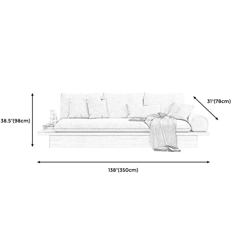 Cotton Blend Rolled Arm Sofa Loose Back 35"W Modern Sofa with Storage Clearhalo 'furn' 'furn_sofas' 'Furniture' 'furniture_sofas' 'kitchen' 'kitchen_sofas' 'Living Room Furniture' 'Sofa' 'sofas' 1200x1200_01b14b9e-278d-4c04-92cf-13cc47c09062