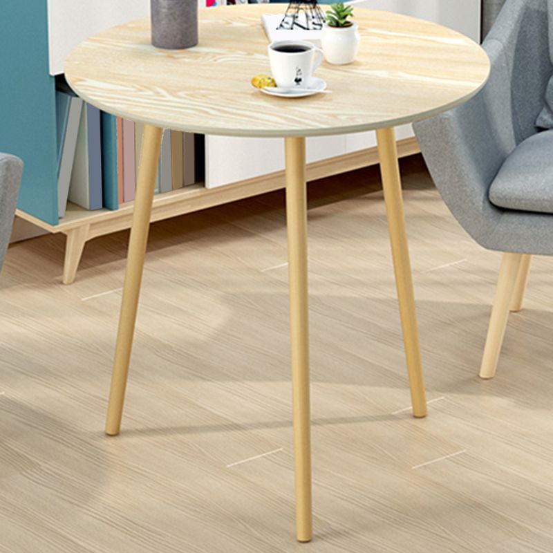 Table basse ronde contemporaine en bois, table de cocktail à 3 pieds
