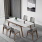 Table à manger en pierre moderne médiévale Table rectangulaire pour salle à manger