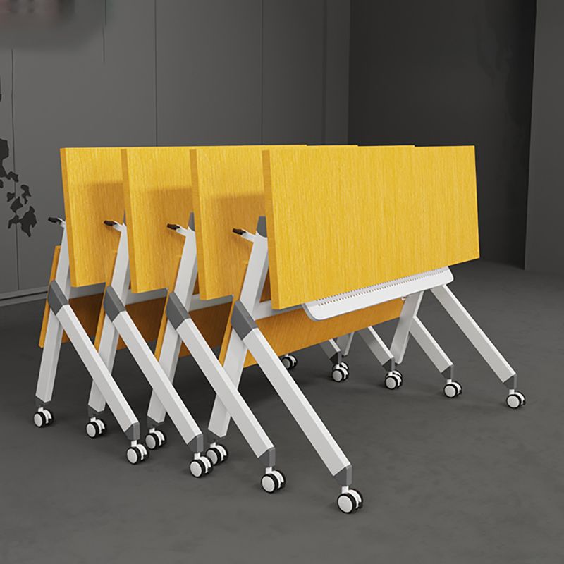 Modern Folding Writing Desk Manufactured Wood Top Desk with Caster Wheels Clearhalo 'furn' 'furn_office_desk' 'Furniture' 'Office Desks' 'Office Furniture' 'office_desk' 1200x1200_01b2e6ab-5799-4cea-93da-417f402b9be6