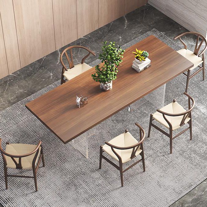 Pine Wood Dining Table Contemporary Dining Table with Double Pedestal Base Clearhalo 'Dining Tables & Seating' 'Dining Tables' 'dining_table' 'furn' 'furn_dining_table' 'Furniture' 'Kitchen & Dining Furniture' 1200x1200_01b308b8-c76b-45ff-8693-275b6ab6b24f