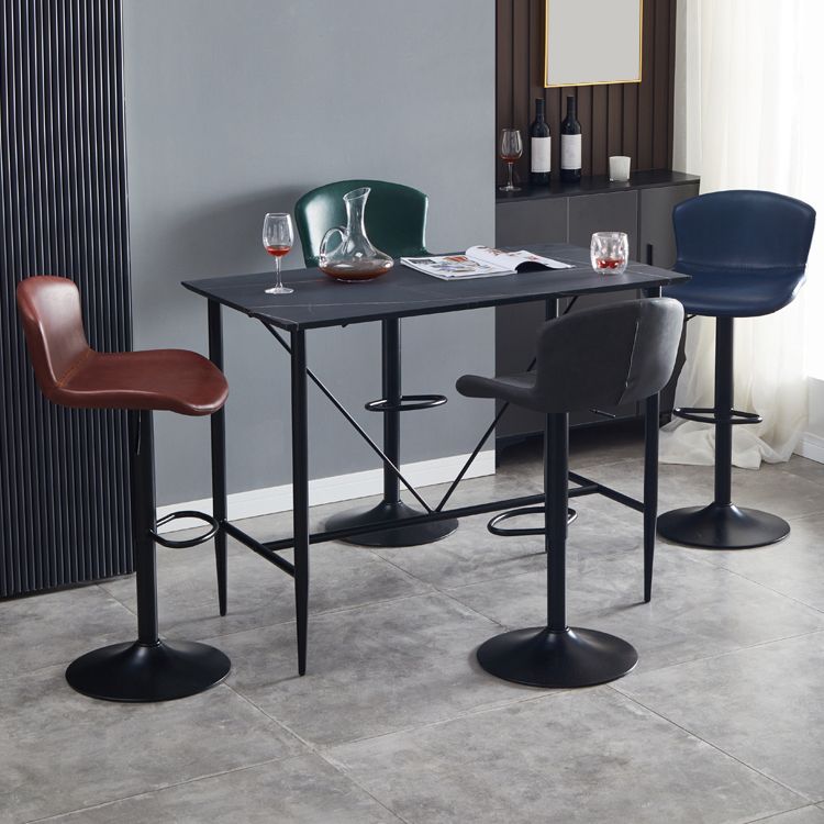 Hedendaagse stijl verstelbare gestoffeerde barstoel met metalen benen