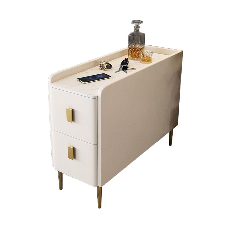 Modern Style White Rectangular Side Table with Storage and Shelf Clearhalo 'Coffee & Accent Tables' 'End & Side Tables' 'end_side_table' 'end_side_tables' 'furn' 'furn_end_side_tables' 'Furniture' 'furniture_end_side_table' 'Living Room Furniture' 1200x1200_01b36234-b67a-48e2-b601-6c5956032db5