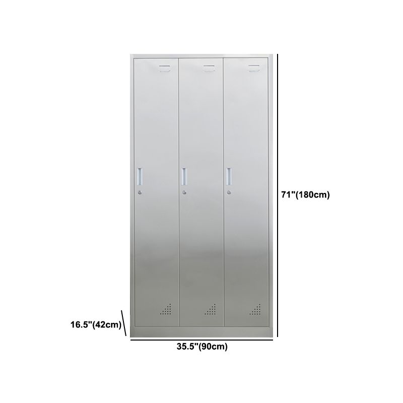 Metal Industrial Cabinet for Bathroom Steel Storage Cabinet with Hinged Door Clearhalo 'Armoires & Wardrobes' 'armoires_wardrobes' 'Bedroom Furniture' 'furn' 'furn_armoires_wardrobes' 'Furniture' 1200x1200_01b393f0-b63c-4485-bc28-10834ca92cf5