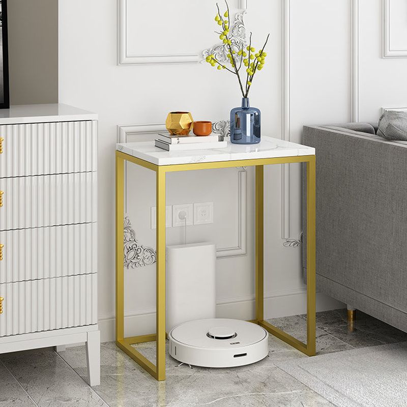 Frame Base Design Cocktail Table Slate Desktop Rectangular Coffee Table with Metal Base Clearhalo 'Coffee & Accent Tables' 'End & Side Tables' 'end_side_tables' 'furn' 'furn_end_side_tables' 'Furniture' 'Living Room Furniture' 1200x1200_01b663fe-07de-4332-85a1-19e745b76396