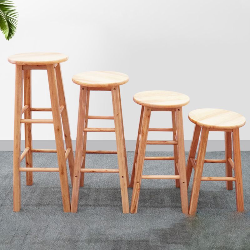 Modern Armless Wooden Counter Stool Oak Wood High Stool with 4 Legs Clearhalo 'Bar Furniture' 'Bar Stools' 'bar_stools' 'furn' 'furn_bar_stools' 'Furniture' 'Kitchen & Dining Furniture' 1200x1200_01b8ebbf-c688-4b22-ab17-95dc53fd70db