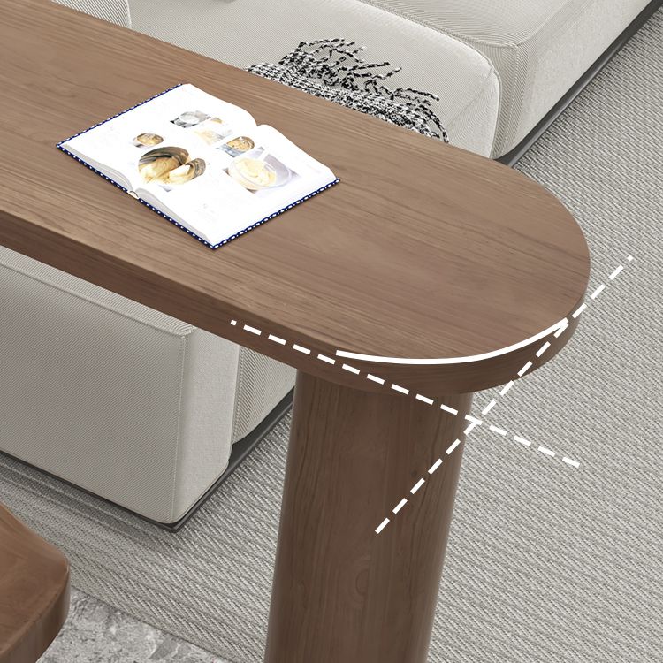 Modern Living Room Solid Wood Double pedestal Bar Dining Table Clearhalo 'Bar Furniture' 'Bar Tables' 'bar_tables' 'furn' 'furn_bar_tables' 'Furniture' 'Kitchen & Dining Furniture' 1200x1200_01b9ff65-f5ef-4410-a4de-45c6e1067c3e