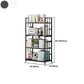 Modern Metal Bookshelf Home Office Standard Bookcase with Shelves