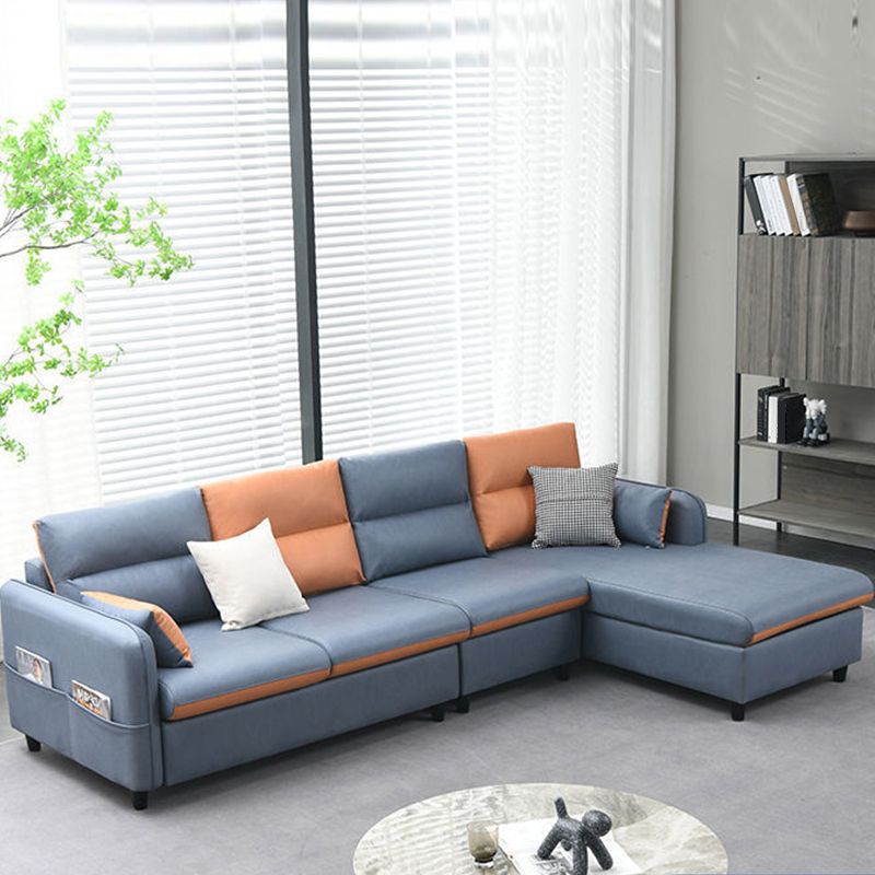 Square Arm Faux leather 102.36"D x 62.99"W x 29.53"H Sectionals with Storage Clearhalo 'furn' 'furn_sectionals' 'Furniture' 'furniture_sectionals' 'kitchen' 'kitchen_sectionals' 'Living Room Furniture' 'Sectionals' 1200x1200_01bbdf74-ee1f-46f6-8ba0-631211a5ce1f